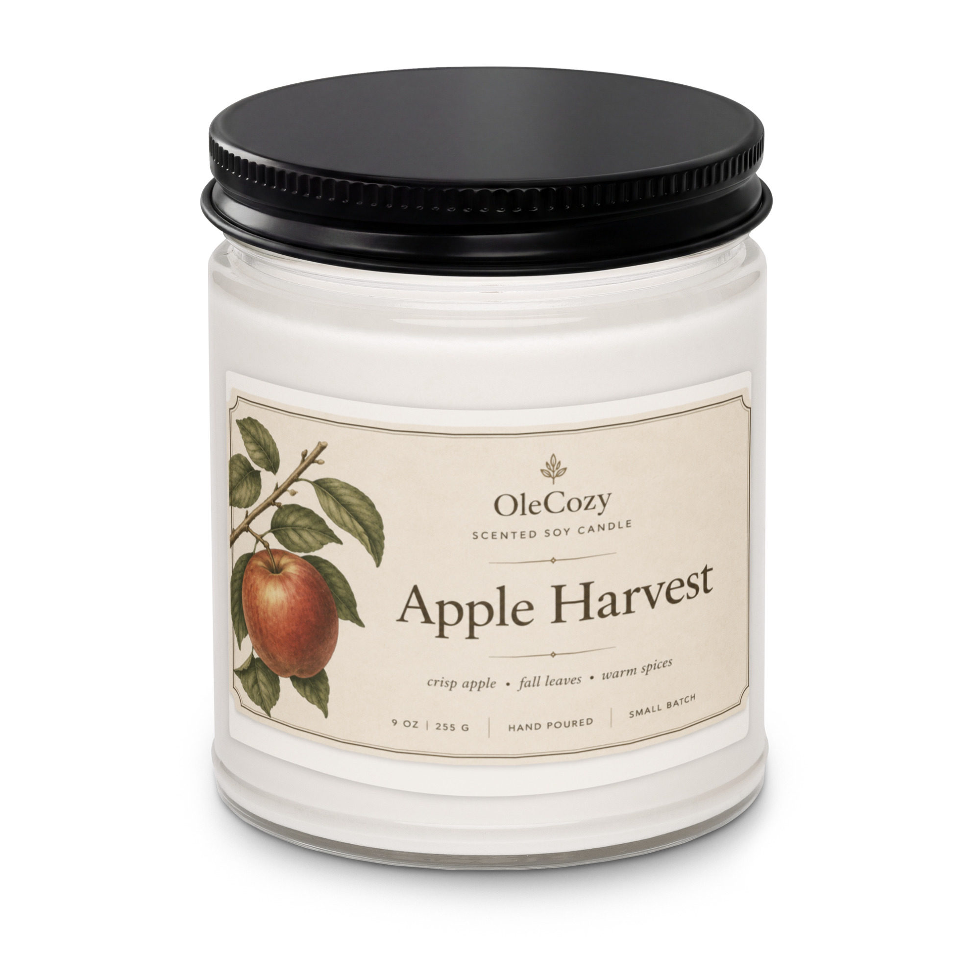 Apple Harvest Scented soy candle - Image 3